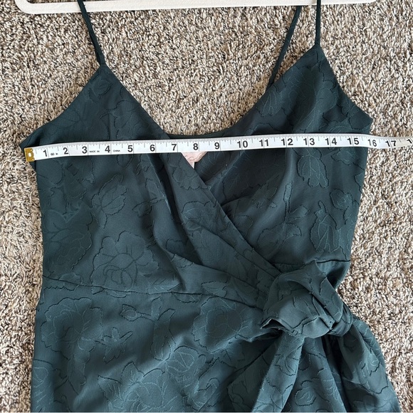 Anthropologie Hutch Floral Wrap Maxi Dress Small Forest Green - Picture 7 of 15